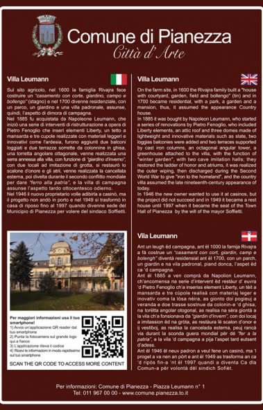 Insegna Turistica Villa Leumann Pianezza